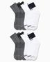 Imagem de Pacote de 12 meias Quarter Socks Tommy Hilfiger para homens, brancas e cinza