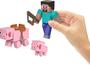 Imagem de Pacote de 2 bonecos de ação Mattel Minecraft com 2 bonecos para crianças maiores de 6 anos