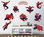 Imagem de Pacote de adesivos do Homem-Aranha para  de parede da sala infantil Peel and Stick Wall Decal para a decoração de festa do homem-aranha final por Dekosh