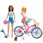 Imagem de Pacote de brinquedos Barbie Outdoor Bike, boneca loira e mor