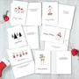 Imagem de Pacote de cartões de Natal com 24, 6 designs variados com envelopes