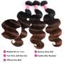 Imagem de Pacote Hair Weave UNICE Chestnut Brown Ombre Body Wave de 20 cm