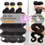 Imagem de Pacotes de cabelo com fecho Chikamlty Body Wave 3 Bundles