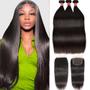 Imagem de Pacotes de cabelo com fecho Oshiney 12A Brazilian Straight