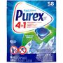 Imagem de Pacotes de detergente para roupa Purex 4 em 1 Mountain Breeze 58 unidades