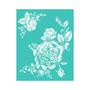 Imagem de Padrão De Folhas De Flor De Borboleta De Estêncil De Serigrafia Reutilizável Para Impressão De