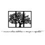 Imagem de Painel 3 partes árvore da vida + frase personalizada - mdf 3mm preto