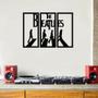 Imagem de Painel Beatles Mdf Decorativo Preto Sala Quarto Ambientes Temático