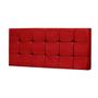 Imagem de Painel Cabeceira Casal King 90cm Para Cama Box Espanha Suede Vermelho - DS Estofados