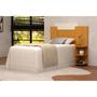 Imagem de Painel Cama Box Madeirado - Lívia c/ 3 Prateleiras Solteiro Nature/Off White - ACP