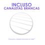 Imagem de Painel Canaletado 1,22 x 0,61 + 40 Ganchos 10cm + Canaleta Branca