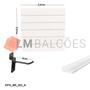 Imagem de Painel Canaletado Branco em Mdf 0,61 x 0,61m com Perfil Pvc Branco e 10 Ganchos de 5cm Preto