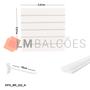 Imagem de Painel Canaletado Branco em Mdf 0,61 x 0,61m com Perfil Pvc Branco e 20 Ganchos de 15cm Branco