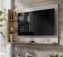 Imagem de Painel Cissa Tv 32 40 43 50 Polegadas Prateleira Inferior Nicho Decorativo Suspenso Quarto Sala