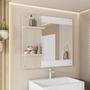 Imagem de Painel com Espelho para Banheiro com Prateleira Caemmun 67x60