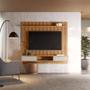 Imagem de Painel Com Nicho 2 Pt 75" Nature/Off White - Genova Linea