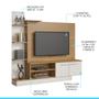 Imagem de Painel com Rack Completo para TV 50 Pol. 165 x 155 Cm MDP Carvalho 0633 MENU