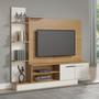 Imagem de Painel com Rack Completo para TV 50 Pol. 165 x 155 Cm MDP Carvalho 0633 MENU