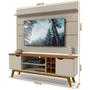 Imagem de Painel Com Rack Para TV 60 Polegadas Off White Cumaru Prism Patrimar