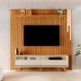Imagem de Painel com Rack Ripado com Prateleira Led Cascata Paris 75 Mavaular