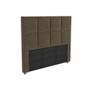 Imagem de Painel de Cama Box Estofada Casal CAB011 Boucle Chocolate - Kappesberg