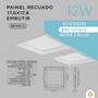 Imagem de Painel De Embutir Led Branco Recuado 17,6X17,6 Bivolt 12W