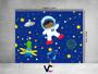 Imagem de Painel de Festa Horizontal 1,55 X 1,20 -  Astronauta na Galáxia Azul 01