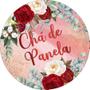 Imagem de Painel De Festa Redondo 1,50x1,50 - Chá de Panela Efeito Marmorizado Floral 014