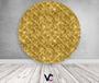 Imagem de Painel De Festa Redondo 1,50x1,50 - Efeito Lantejoulas Disco Mirror Dourado 162