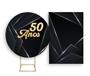 Imagem de Painel De Festa Redondo 1,50x1,50 + Painel Vertical 1,50x2,20 - Preto e Dourado 50 Anos 077