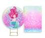 Imagem de Painel De Festa Redondo 1,50x1,50 + Painel Vertical 1,50x2,20 - Sereia Efeito Glitter Rosa 006