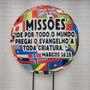 Imagem de Painel De Festa Redondo 1,50x1,50 - Religioso Missões Esfera de Países 026