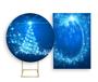 Imagem de Painel De Festa Redondo + Painel Vertical - Árvore de Natal Azul Iluminado 011