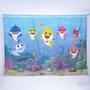 Imagem de Painel de Festa Retangular Baby Shark de 4,50x3,00m - Fera Print