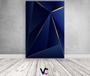 Imagem de Painel De Festa Vertical 1,50 x 2,20 - Efeito Geométrico Azul com linhas Douradas 040