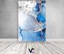 Imagem de Painel De Festa Vertical 1,50 x 2,20 - Efeito Mármore Azul com Prata 055