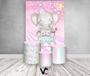 Imagem de Painel De Festa Vertical 1,50 x 2,20 + Trio De Capas Cilindro -  Circo Rosa Elefante 031