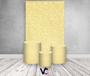 Imagem de Painel De Festa Vertical 1,50 x 2,20 + Trio De Capas Cilindro - Efeito Glitter Amarelo Claro 080