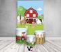 Imagem de Painel De Festa Vertical 1,50 x 2,20 + Trio De Capas Cilindro - Fazendinha com Animais Clássico 006