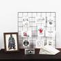 Imagem de Painel de Fotos Memory Board Grade Metal Preto 48x48 - APD38108-48X48-PO