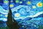 Imagem de Painel de Lona A Noite Estrelada Pintura Van Gogh 300x200cm