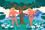 Imagem de Painel de Lona Bíblico Religioso Adão e Eva