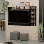 Imagem de Painel de Tv Ripado até 32 Polegadas com Prateleiras
