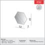 Imagem de Painel Decorativo Espelhado Hexágono 52cm DLC Off White