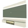 Imagem de Painel Estante Home Suspenso Gelius Soberano Reflecta para TV de até 85 polegadas com LED OFF White Verde Floresta