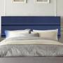 Imagem de Painel Estofada Argentina 195cm King Size Para Cama Box Quarto Suede Azul Marinho - Gat Magazine