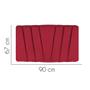 Imagem de Painel Estofada Bélgica 90cm Solteiro Para Cama Box Quarto material sintético Vermelho - Gat Magazine