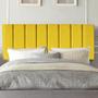 Imagem de Painel Estofada Carla 160cm Queen Size Para Cama Box Quarto material sintético Amarelo - Gat Magazine