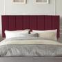 Imagem de Painel Estofada Carla 160CM Queen Suede Bordo - D A DECOR