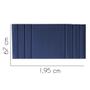 Imagem de Painel Estofada Grécia 195 cm King Size Quarto para Cama Box Suede Azul Marinho - KDAcanto Móveis